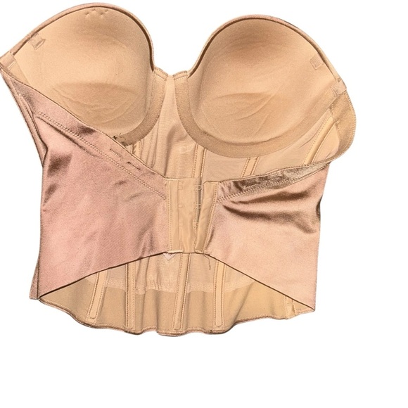 Victorias Secret Nude BACK OFF BABY Push Up strapless Shaper Bustier 34C - Picture 2 of 4